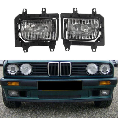 Par de faros antiniebla transparentes para parachoques delantero BMW E30 318i 318is 325i 1985-1993 Foto 1 de 4
