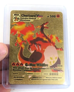 Pokemon Charizard Vmax Gold Card 143/193 Game Freak Nintendo Fan Art - Picture 1 of 2