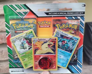 Pokemon Sun Moon Typhlosion Meganium Feraligatr Promo 2 Pack Blister SEALED ENG - Imagen 1 de 3