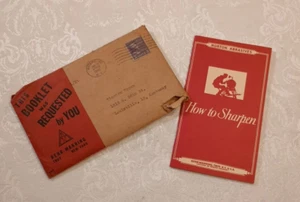 How to Sharpen Behr-Manning 1944 Norton Abrasives 1945 NY Envelope 3 Cent Stamp - Bild 1 von 11