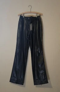 NWT Rachel Zoe Sz 8 Womens Black Velvet Pants Black Flare Pants Gothcore - Picture 1 of 13
