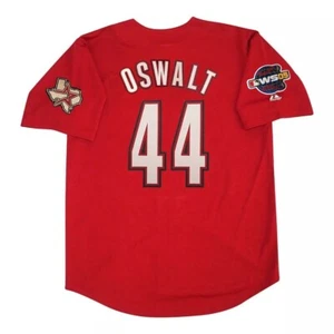 Roy Oswalt Houston Astros Alt Brick Red 2005 World Series Men's Jersey (S-3XL) - Picture 1 of 5
