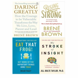 Daring Greatly,Rising Strong,My Stroke of Insig,Eat That Frog 4 Books Collection - Picture 1 of 5