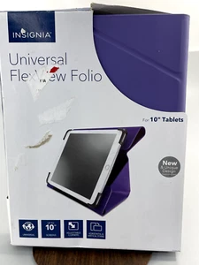 Insignia- Universal FlexView Folio Case for most 9" to 11" tablets - Purple - Picture 1 of 1