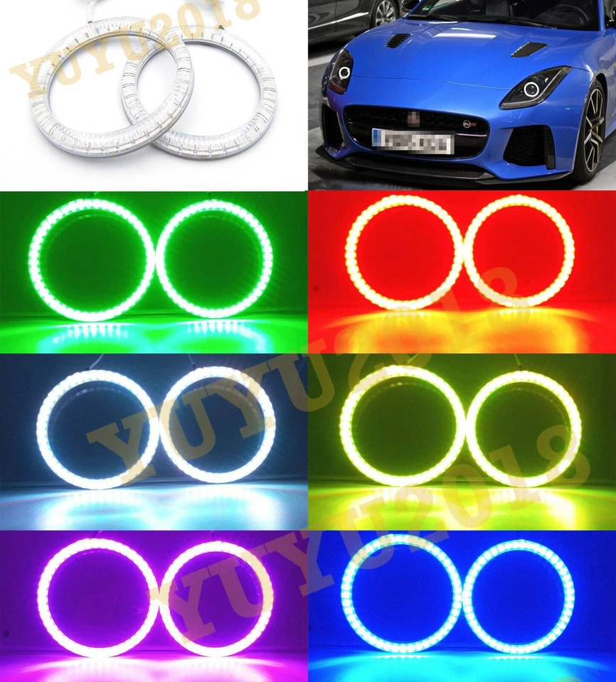 RGB Halo Ring for Jaguar F-Type 2014-2016 headlights LED lights Bluetooth DRL — 第 1/4 张图片