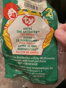 Antsy The Anteater McDonald’s Happy Meal Toy Ty Teenie Beanies 1999 #2 - Nuevo - Imagen 1 de 3