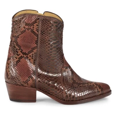 Nuevas botas occidentales de cuero Frontier FREE PEOPLE con estampado de serpiente talla 37 Foto 1 de 4