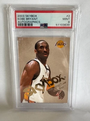 2003 Skybox Autographics #2 Kobe Bryant PSA 9 MINT - Image 1 of 2