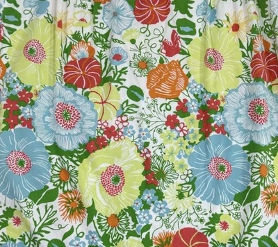 Falda corta vintage Talbots 14 Petite azul amarillo estampado para mujer 14P línea A Foto 1 de 4