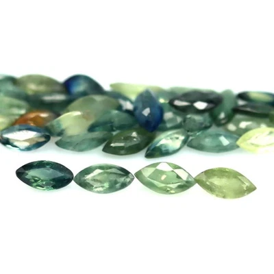 6,50 карата Синевато-зеленый сапфир с подогревом Madagascar Marquise 38 шт. - Изображение 1 из 4