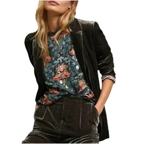 Anthropologie Ett Twa Gallery Samt Herbst Blazer Jacke Cocktail 6-B44 - Bild 1 von 9