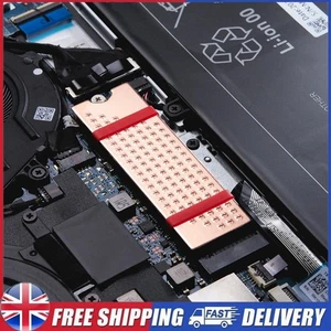Copper Heat Sink with Thermal Silicone Pad Heat Cooler Radiator for M.2 2280 SSD - Afbeelding 1 van 21