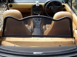 Wind deflector, black mesh windblocker V shape Mazda MX-5 Eunos MX5 mk1 mk2 NEW - Picture 1 of 1