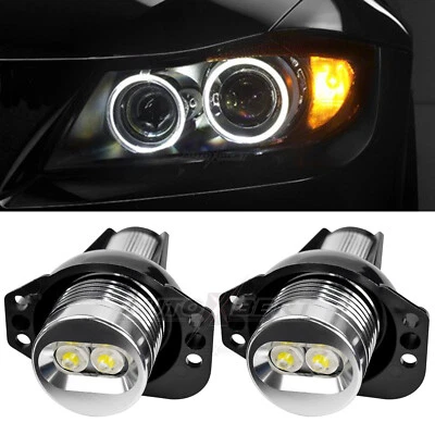 2* LED Angel Eyes For - BMW E90~E91 Xenon White Parking Light For BMW Corona Rings - Image 1 of 4