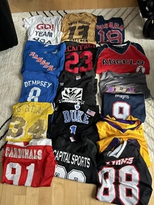 Jersey Lot Multiple Sizes Pro Sports Football Basketball Soccer - Picture 1 of 3
