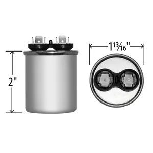 Jard 7.5 uF +/-6% 440/370 VAC/B Run Capacitor 50/60Hz Replaces 628318-302 - Picture 1 of 3