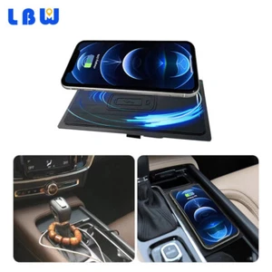 15W QI Wireless Car Charger Phone Charger Pad Black For 2017-2020 Volvo XC90 V90 - Picture 1 of 12