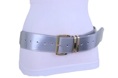 Wedding Style Women Silver Hip Waist Bridal Fashion Belt Gold Buckle Size M L XL - Image 1 of 4