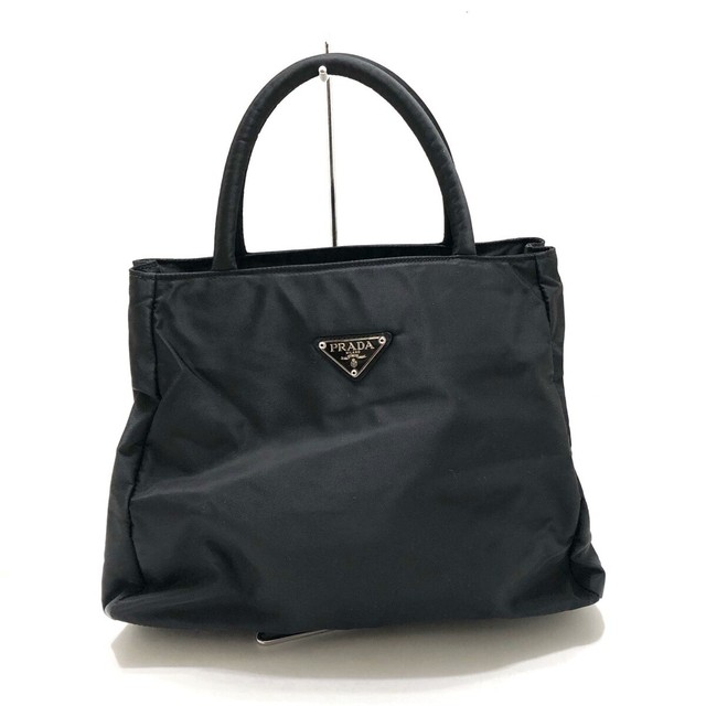 Prada, Bags, Genuine Prada Tote Bag Black Leather With Red Interior