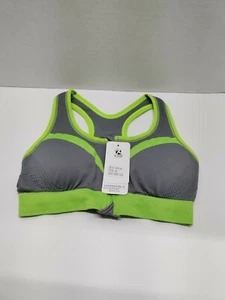 Women's Front Zip Wireless Padded Sports Bra Yoga Cami Push Up Support Top Vests - Picture 1 of 4