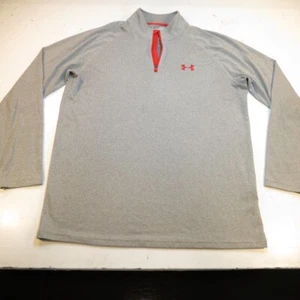 UNDER ARMOUR HEATGEAR 1/4 ZIP PULLOVER OBERTEIL SHIRT SWEATSHIRT Gr. Herren M grau - Bild 1 von 4