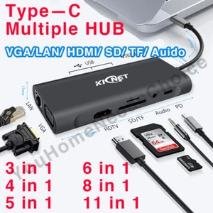 11 in 1 Type-C HUB to USB 3.0 4K HDMI Charging Cable Adapter for Macbook Laptop - Picture 1 of 27
