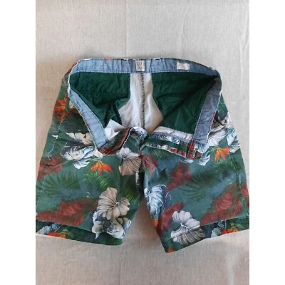 Gap For Good Para Hombres 34 Floral Verano Patrón Elastizado Corto Cremallera Bolsillo Mezcla Algodón Foto 1 de 4