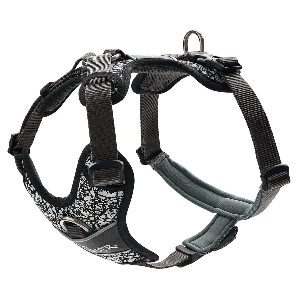 Hunter Geschirr Divo Reflect schwarz/grau verstellbar ergonomisch #8.4 3115 M3