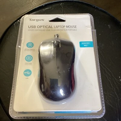 Targus AMU650 3-Button Optical Sensor USB Wired Laptop Mouse AMU80US - Image 1 of 4