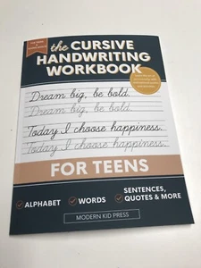 The Cursive Handwriting Workbook for Teens: Learn the Art of Penmanship NEW - Picture 1 of 13
