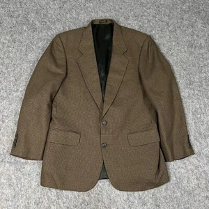 Lana Moda Men's Blazer Size 40R Brown Coat Single-Breasted Long Sleeves Pockets - Picture 1 of 7