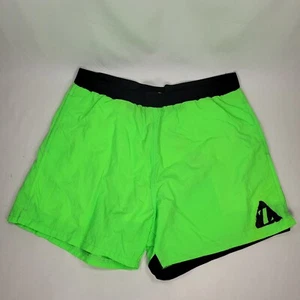 Pantalones Cortos de Surf Vintage Jimmy'Z para Hombre L VERDE NEÓN Borde Negro con Bolsillos Natación - Imagen 1 de 13