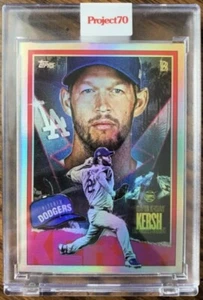 2021 Topps Project 70 Clayton Kershaw #63 by Ben Baller Rainbow Foil 17/70 - Picture 1 of 2