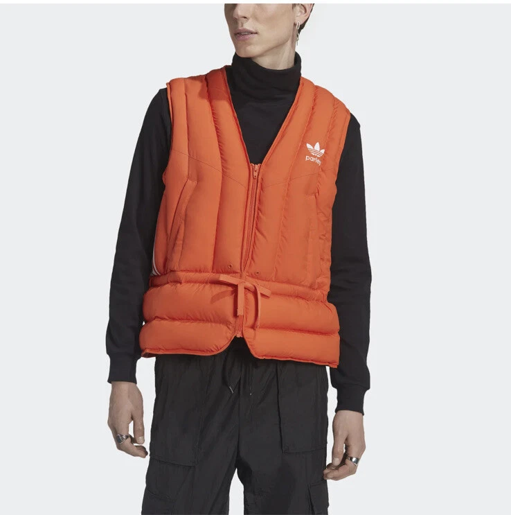 Adidas Orange Adicolor Parley Puffer Vest HM6750 Size Large L