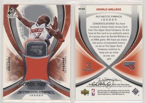 2005-06 SP Game Used Edition Authentic Fabrics Gerald Wallace #AF-GW