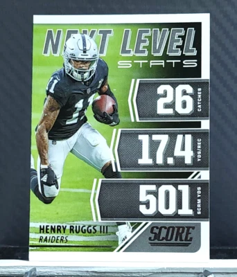Henry Ruggs III 2021 Score NEXT LEVEL STATS #NL25 - Raiders - Image 1 of 2
