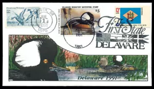 Duck FDC - DE12 1991 Delaware - Picture 1 of 1