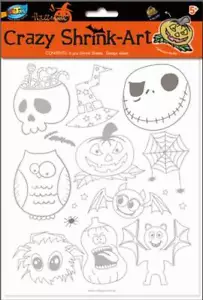 Hallowen Shrink Art Sheets Pack 6 Big Plastic Shrink Amazing Craft Bake Your Art - Picture 1 of 2