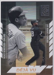 2022 Panini Capstone Baseball Deja Vu #DV-4 Rickey Henderson Luis Robert