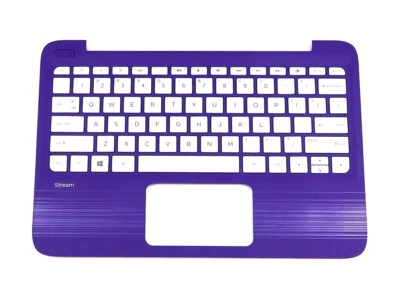 HP STREAM 11-AH LAPTOP KEYBOARD PALMREST ASSEMBLY VIOLET L23725-001 NO TOUCHPAD - Image 1 of 2