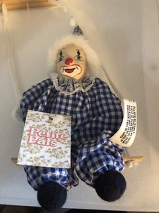 Marionette Clown Schnurpuppe Puppe Clown auf Schaukel - Bild 1 von 5