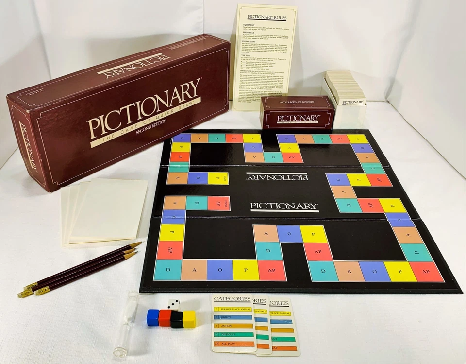 1987 Pictionary 2nd Edition Charades Game Complete in Very Good Cond FREE SHIP - Image 1 of 4