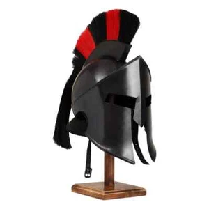 Great King Leonidas Sparta 300 Movie Black Helmet - Picture 1 of 4