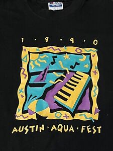 New ListingVtg 1990 Austin Aqua Festival T-Shirt Size M 38-40 Hanes 50-50 Austin Texas Rare