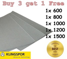 WET AND DRY SANDPAPER MIXED Assorted GRIT 600 800 1000 1200 1500 - PACK OF 5 