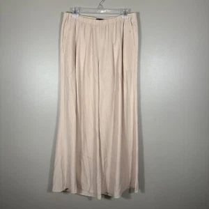 Eileen Fisher Tencel Wide Leg Pleated Pants W Pockets Small Light Pink - Picture 1 of 10