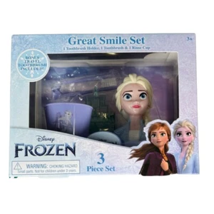 Frozen Elsa Disney Travel Toothbrush, Holder & Rinse Cup Great Smile Set - Picture 1 of 1