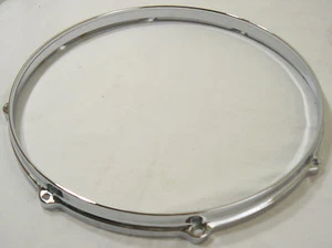 14" 8 Hole Batter Side Die Cast Tom or Snare Drum Hoop 4 Set Build Restoration - Picture 1 of 4