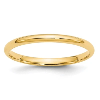 10k Yellow Gold 2mm Lightweight Comfort Fit Wedding Band Ring Size 5 - Image 1 of 4