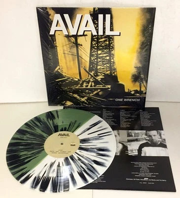 AVAIL one wrench Lp OLIVE / WHITE w/ Splatter COLOR Vinyl Record w/lyrics insert - Image 1 of 2